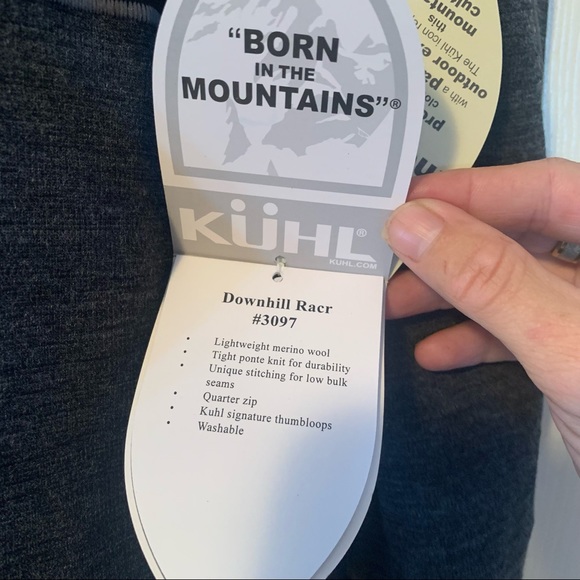 NWT Kühl Downhill Racr 100% merino wool 1/4 zip. Medium - Picture 7 of 9